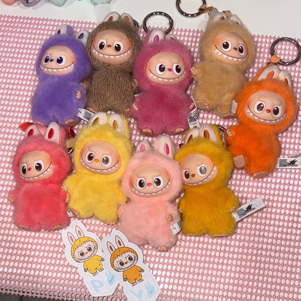 Authentic Cute Plush Keychain Set
